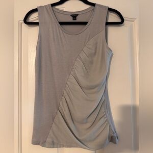 Ann Taylor Gray Ruched Tank Top